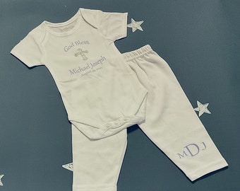 Christening Body Suit and Pants