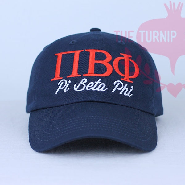 Pi Beta Phi Sorority Baseball Cap - Custom Color Hat and Embroidery.