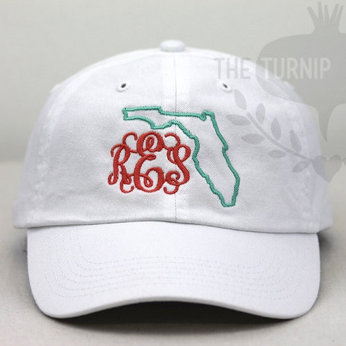 Ladies' Florida Monogram Baseball Cap - Custom Color Hat and Embroidery.