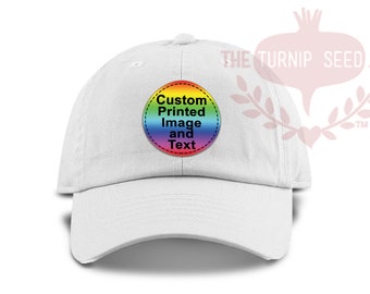 TODDLER Custom Full Color Printed Faux Leather Patch - Custom text and/or Image Baseball Cap Hat