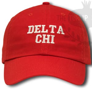 Delta Chi Fraternity Baseball Cap Custom Color Hat and Embroidery. image 1