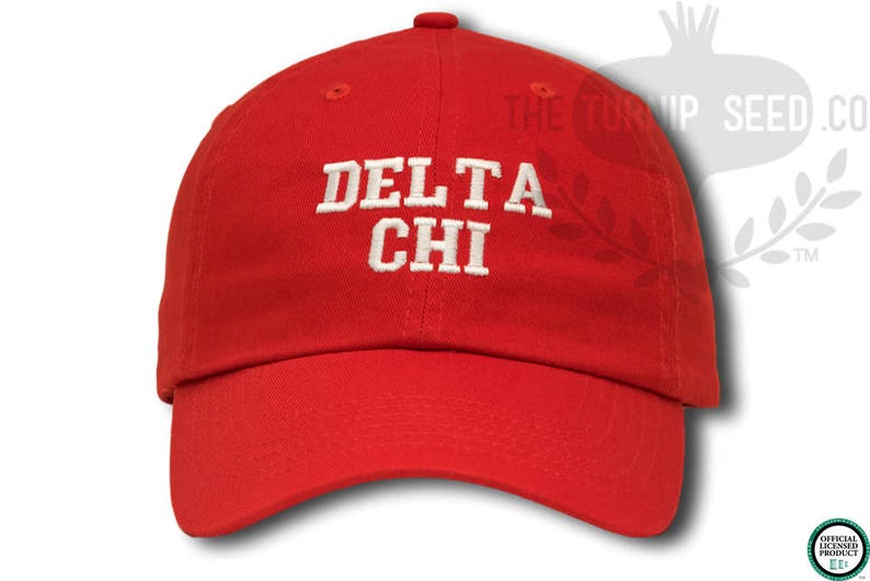 Delta Chi Fraternity Baseball Cap Custom Color Hat and Embroidery. image 1
