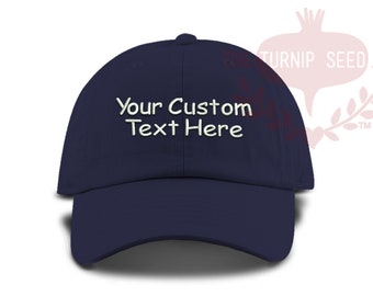 YOUTH Custom Text Baseball Cap - Custom Color Hat and Embroidery.