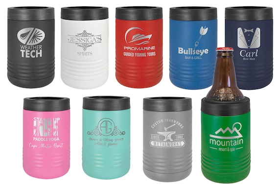 Slim Can Cooler Custom Image, Logo, or Text Engraved Vacuum