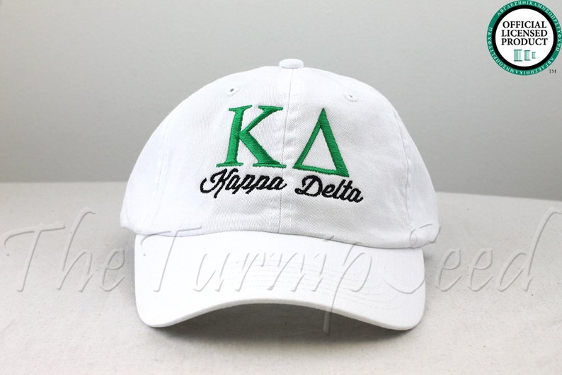 Kappa Delta Sorority Baseball Cap Custom Color Hat and Embroidery. image 1