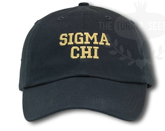 Sigma Chi Fraternity Baseball Cap - Custom Color Hat and Embroidery.