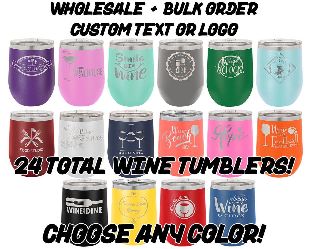 12 Oz Wine Travel Mug Wholesale / Bulk Order Pick Your Color 24 Total Cups Etsy