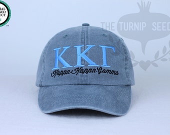 Kappa Kappa Gamma Sorority Baseball Cap - Custom Color Hat and Embroidery.