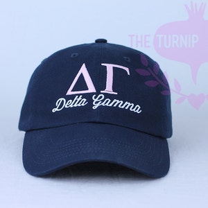 Delta Gamma Sorority Baseball Cap Custom Color Hat and Embroidery. image 1