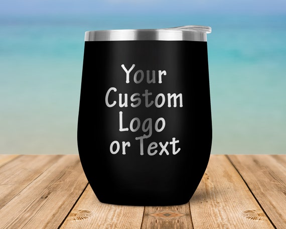 Custom Engraved 12 oz Insulated Stemless Wine Tumbler