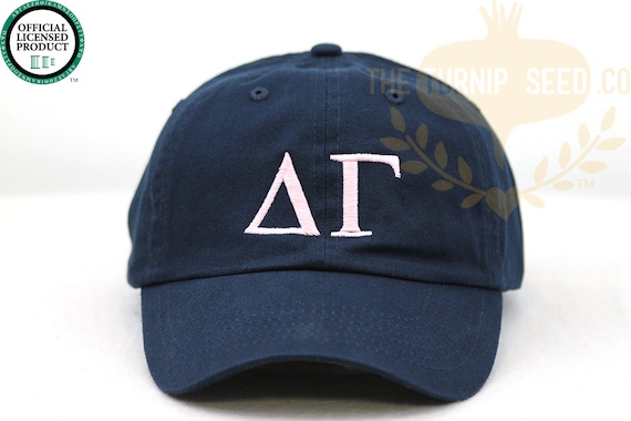 Delta Gamma Greek Only Sorority Baseball Cap - Custom Color Hat and Embroidery.