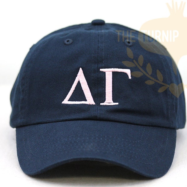 Delta Gamma Greek Only Sorority Baseball Cap - Custom Color Hat and Embroidery.