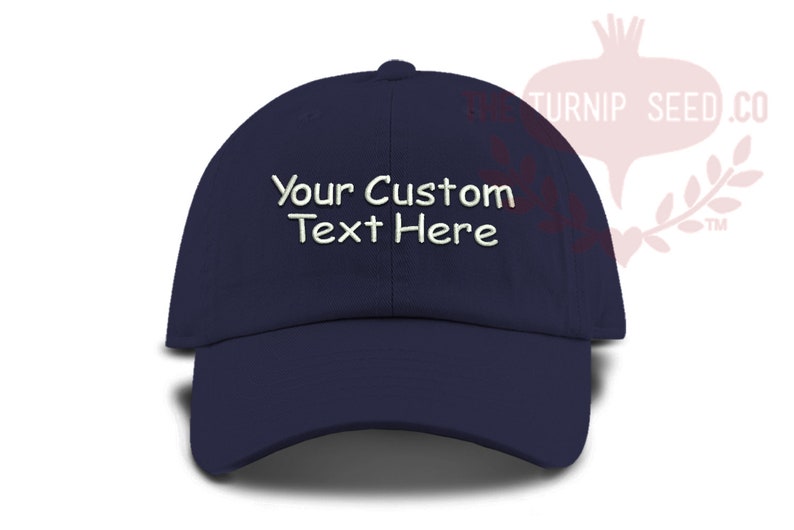 TODDLER Custom Text Baseball Cap - Custom Color Hat and Embroidery. 