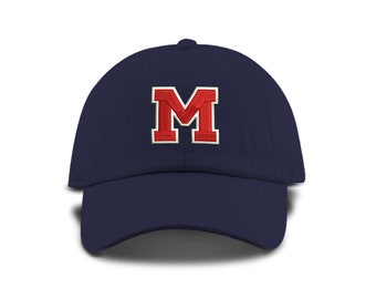 Adult 2 Color Sports Initial Monogram Baseball Cap - Custom Color Hat and Embroidery.