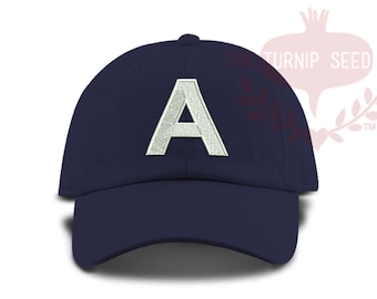 YOUTH Initial Monogram Baseball Cap - Custom Color Hat and Embroidery.