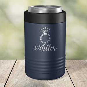 Future Mrs Bride - Personalized Design Can Cooler - Engraved Vacuum Insulated - 12 oz 16 oz Can or Bottle - ECC0011