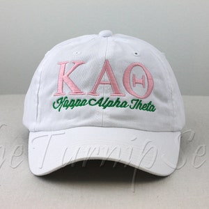 Kappa Alpha Theta Sorority Baseball Cap - Custom Color Hat and Embroidery.