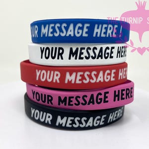Custom Classic Silicone Wristbands Personalized Rubber Bracelets ...
