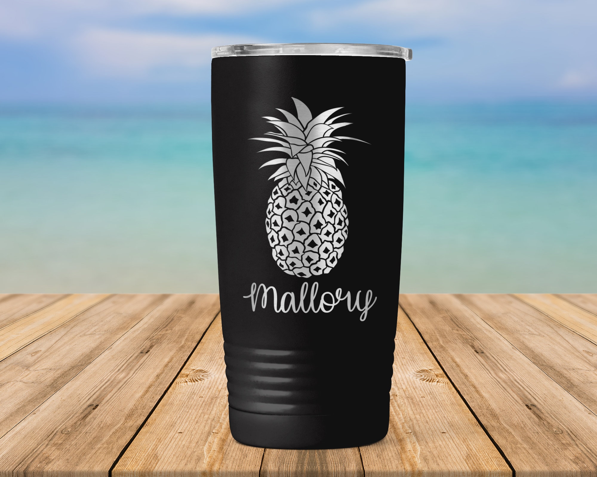Personalized Custom Name Text With Pineapple Engraved Vacuum - Etsy