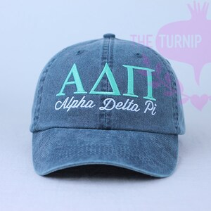 Alpha Delta Pi Sorority Beanie – Leopard Print With Faux Fur Pom & ADP Leather Patch | Cozy Winter Hat For Sisters