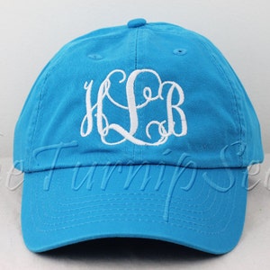 Ladies' Monogram Baseball Cap Custom Color Hat and Embroidery. image 1