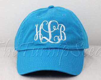 Ladies' Monogram Baseball Cap - Custom Color Hat and Embroidery.