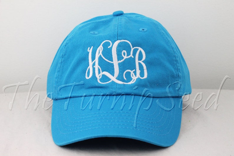 Ladies' Monogram Baseball Cap Custom Color Hat and Embroidery. image 1