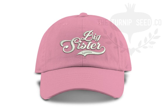 TODDLER Big Sister Unstructured Baseball Cap - Custom Color Hat and Embroidery.