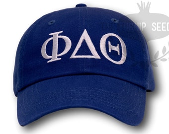 Phi Delta Theta Baseball Cap - Custom Color Hat and Embroidery.