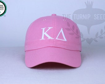 Kappa Delta Greek Only Sorority Baseball Cap - Custom Color Hat and Embroidery.