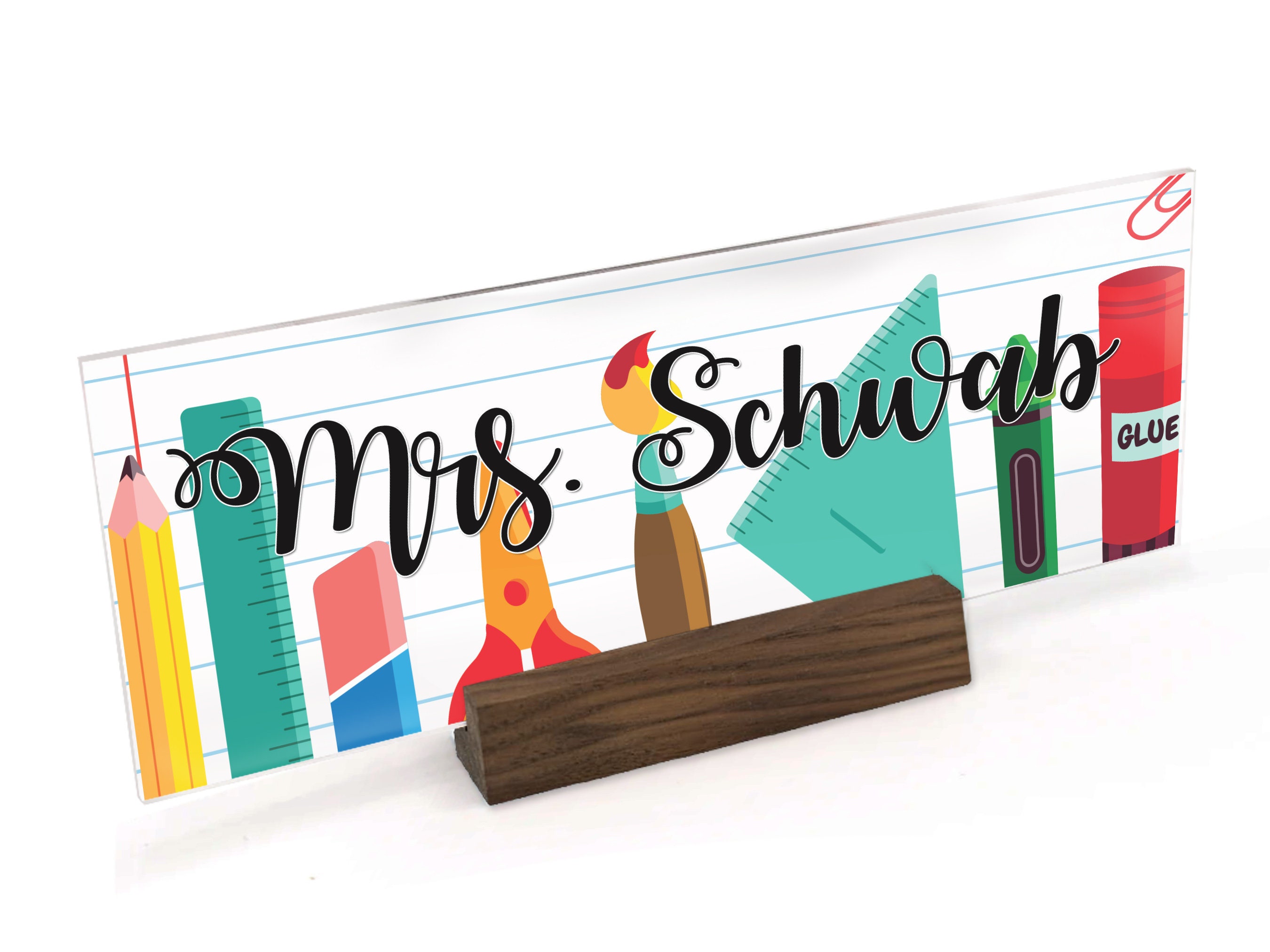 Teacher Appreciation Gift Custom Desk Name Plate Plaque Gift Etsy