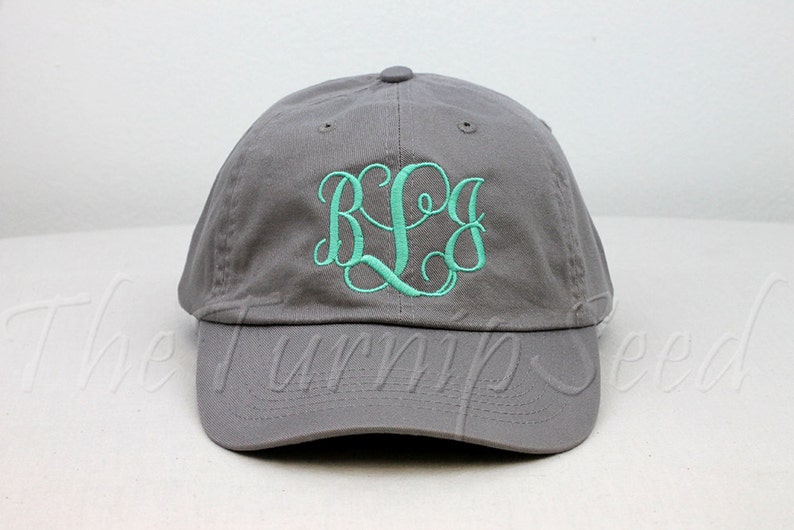 Ladies' Monogram Baseball Cap Monogram Hat Monogram Cap Summer Beach Hat Custom Color Hat and Embroidery. image 1