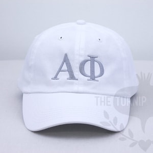 Alpha Phi Greek Only Sorority Baseball Cap - Custom Color Hat and Embroidery.