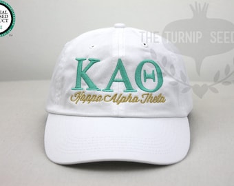 Kappa Alpha Theta Sorority Baseball Cap - Custom Color Hat and Embroidery.
