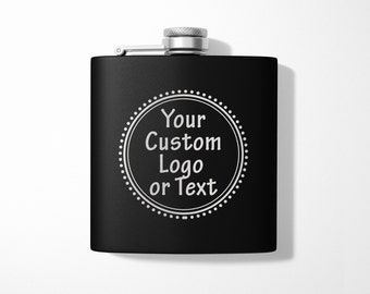 Custom Logo Flask | Etsy