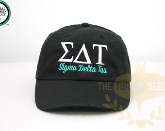 Sigma Delta Tau Sorority Baseball Cap - Custom Color Hat and Embroidery