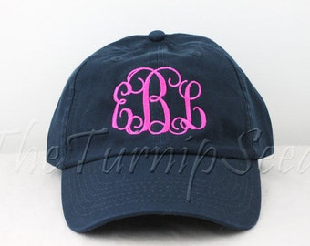 Ladies' Monogram Baseball Cap - Custom Color Hat and Embroidery.