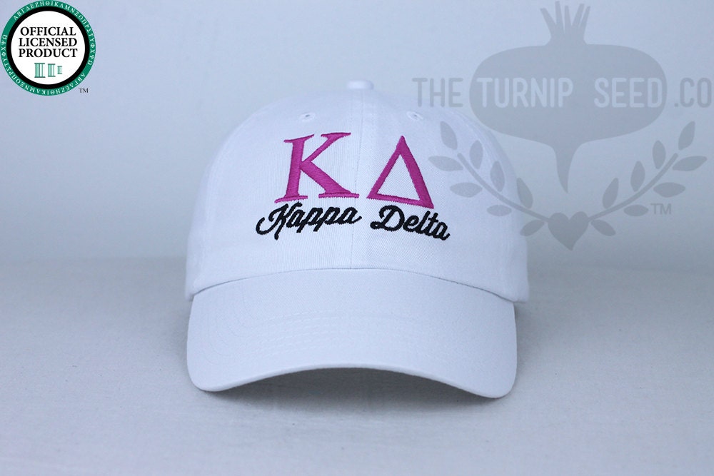 Kappa Delta Sorority Baseball Cap - Custom Color Hat and Embroidery.