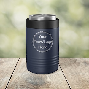 Custom Image, Logo, or text Engraved Vacuum Insulated - 12 oz 16 oz Can or Bottle - ECC0000