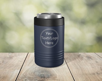 Custom Image, Logo, or text Engraved Vacuum Insulated - 12 oz 16 oz Can or Bottle - ECC0000