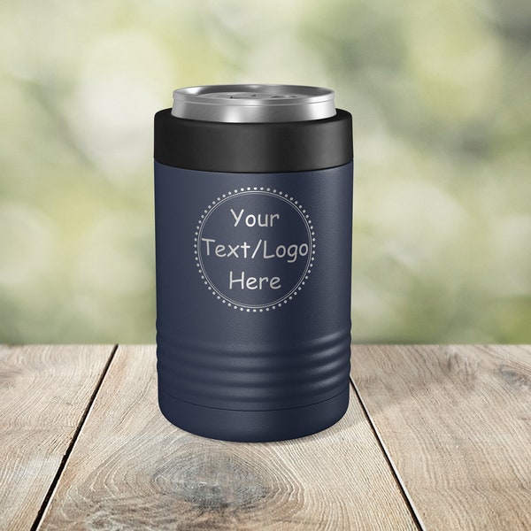 Custom Image, Logo, or text Engraved Vacuum Insulated - 12 oz 16 oz Can or Bottle - ECC0000