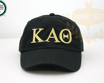Kappa Alpha Theta Greek Only Sorority Baseball Cap - Custom Color Hat and Embroidery.