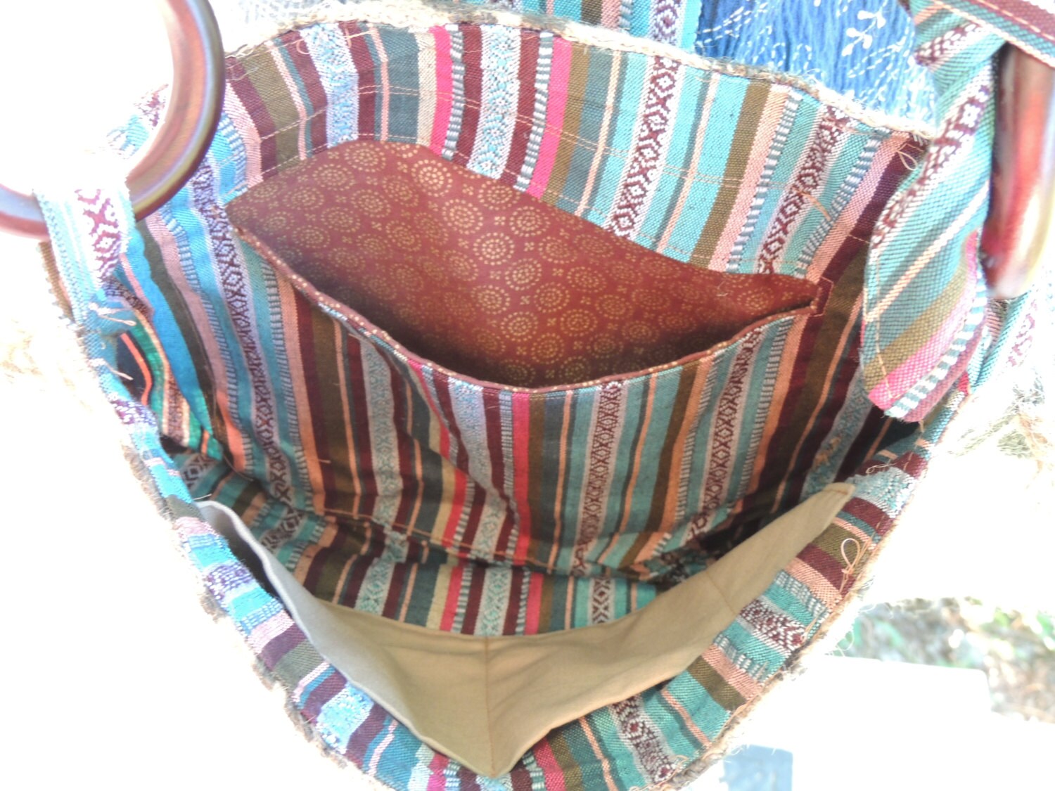 Recycled Upcycled Burlap Coffee Bean Bag Xl Hobo Bag Etsy