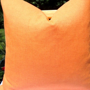 Decorative Designer Orange Solid Indoor/Outdoor Pillow Cover  18&quot; x 18&quot;, 16&quot; x 16&quot;,  12&quot; x 20&quot; or 10&quot; x 20&quot;  inches Patio Bench Cushion