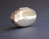 Antique European Sterling Silver Snuff Pill Box