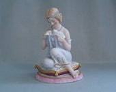 Antique French clock 1863 J Marti Cie Jean Gille Porcelain 8 day Mantle