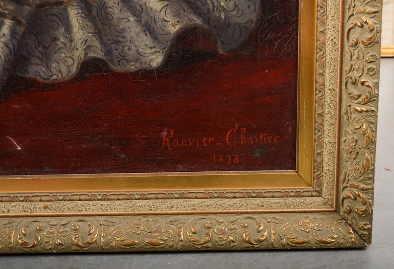 Original 1898 LUCIE RANVIER CHARTIER French Oil Painting of Etsy