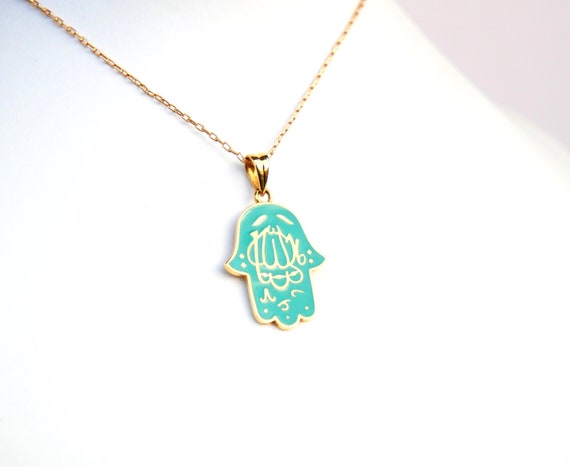 Pendant Allah Hamsa Fatima Hand Solid 