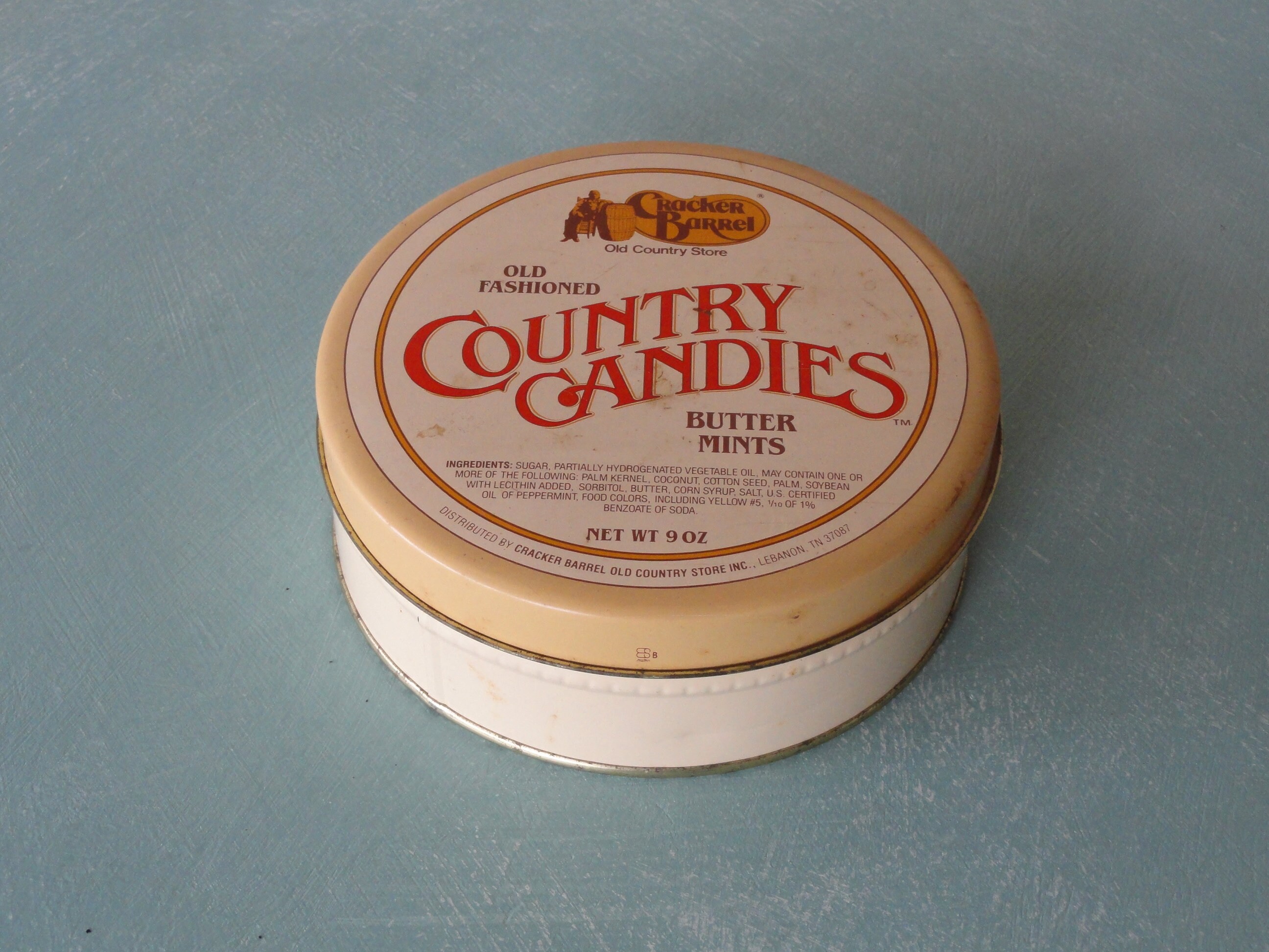 Vintage CRACKER BARREL TIN Cracker Barrel Butter Mints Etsy