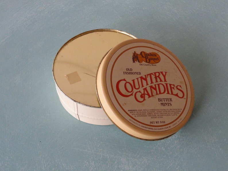 Vintage CRACKER BARREL TIN Cracker Barrel Butter Mints Etsy